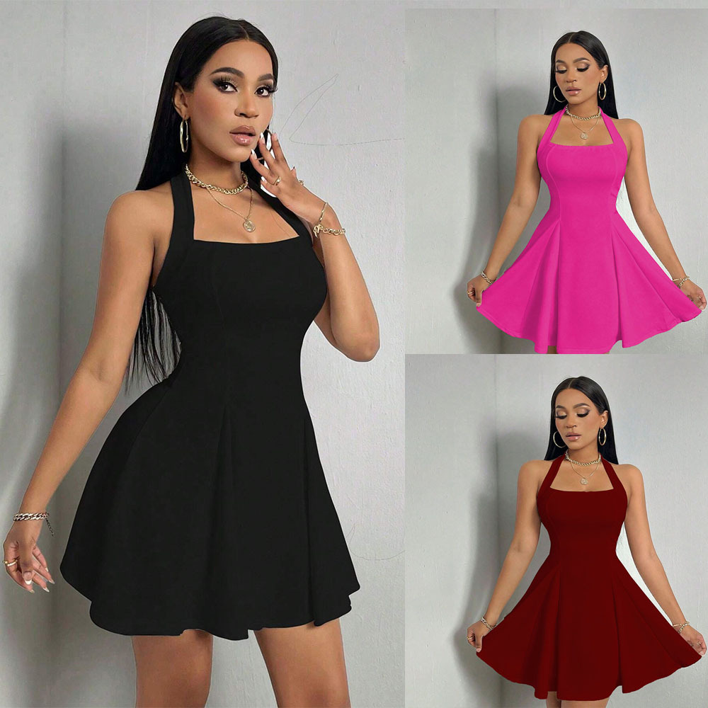 Nuevo Vestido Mini Sexy Y2K pa - Y2K Backless Halter Mini Dress reseña y precio