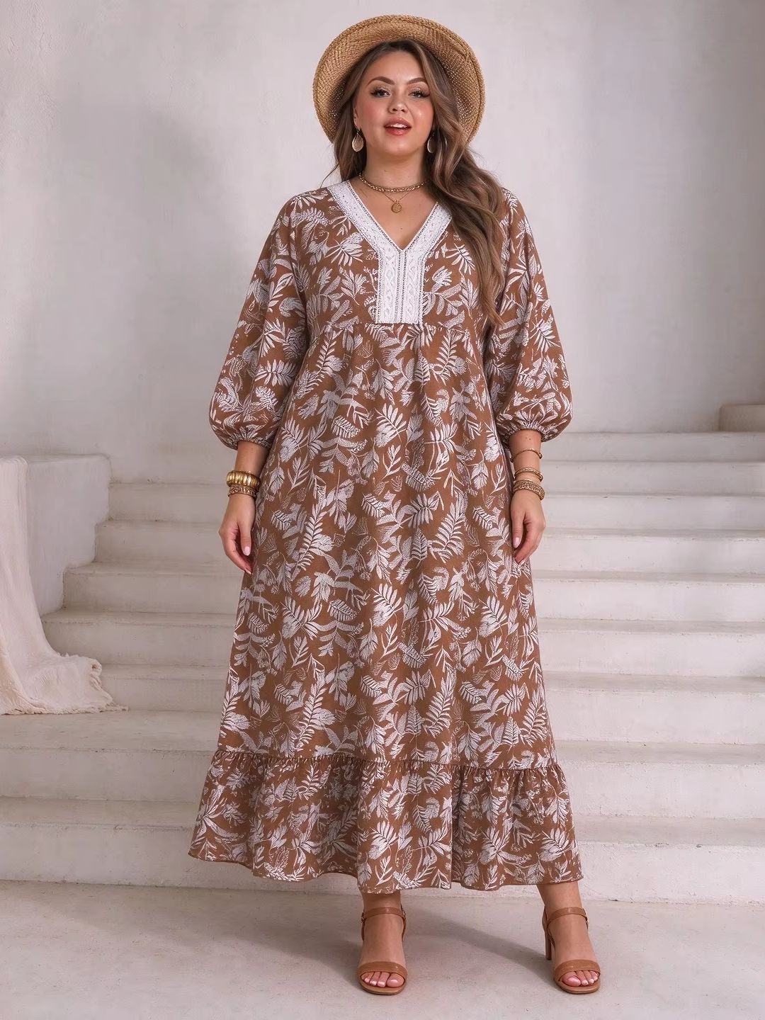 Vestido largo de playa estilo  - Boho Summer Beach Maxi Dress reseña y precio