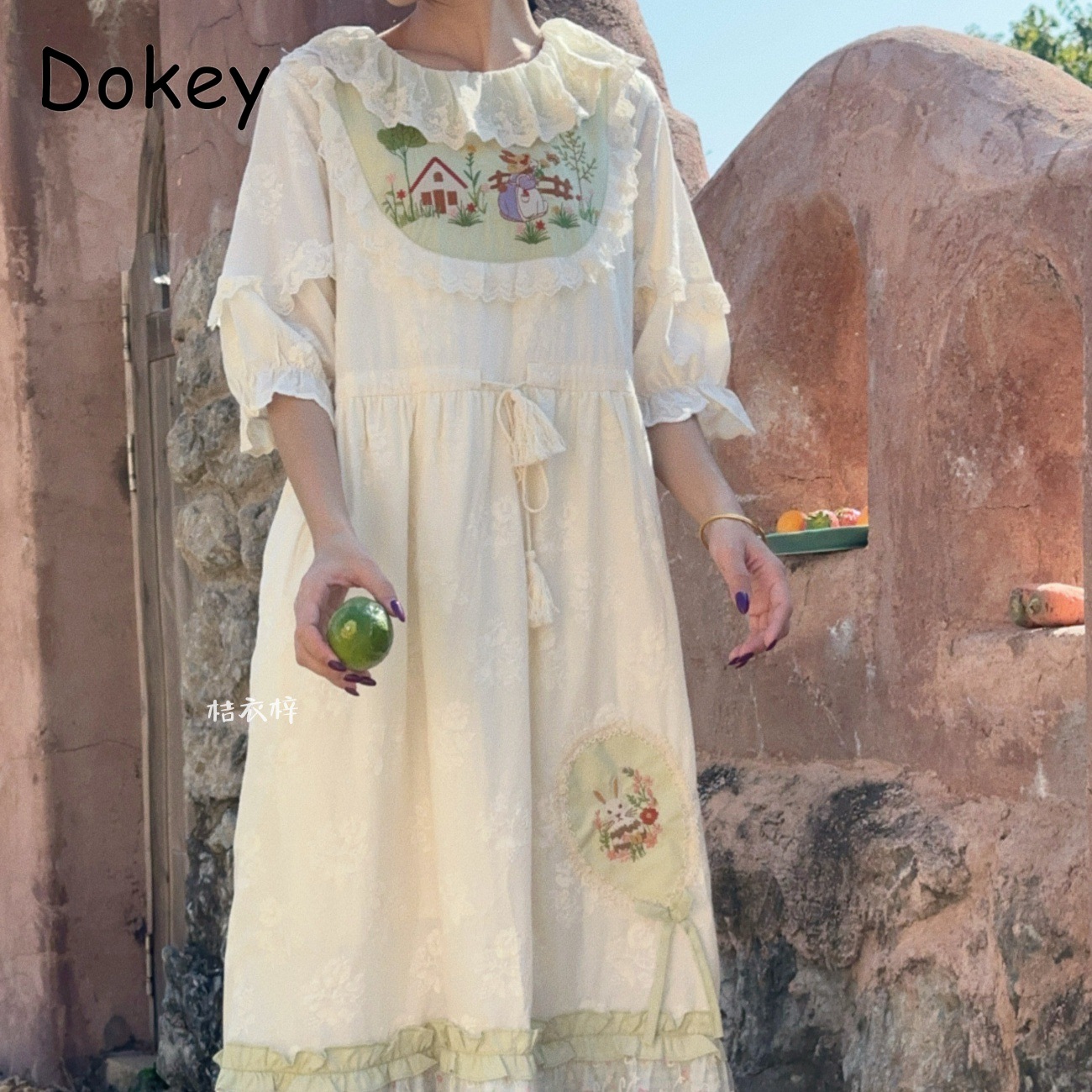 Vestido Midi Vintage con Borda - French Vintage Floral Midi Dress reseña y precio
