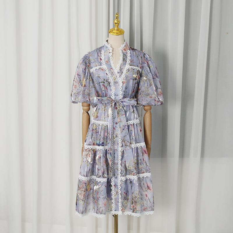 Vestido Midi ZAMOR Estilo Fran - French Vintage Floral Midi Dress reseña y precio
