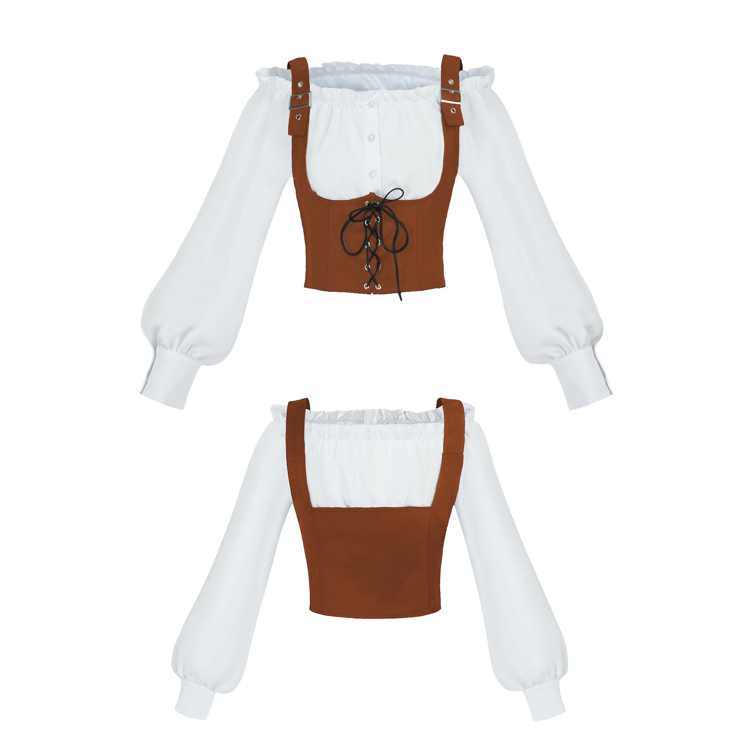 Conjunto de dos piezas de disf - Blouses reseña y precio