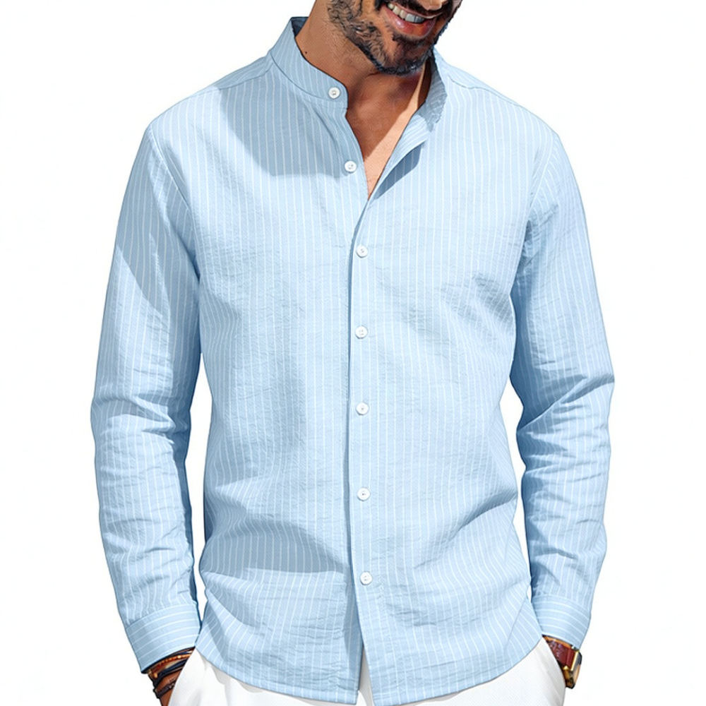 Camisa de lino para hombre, co - Casual Loose Linen Shirt Dress reseña y precio