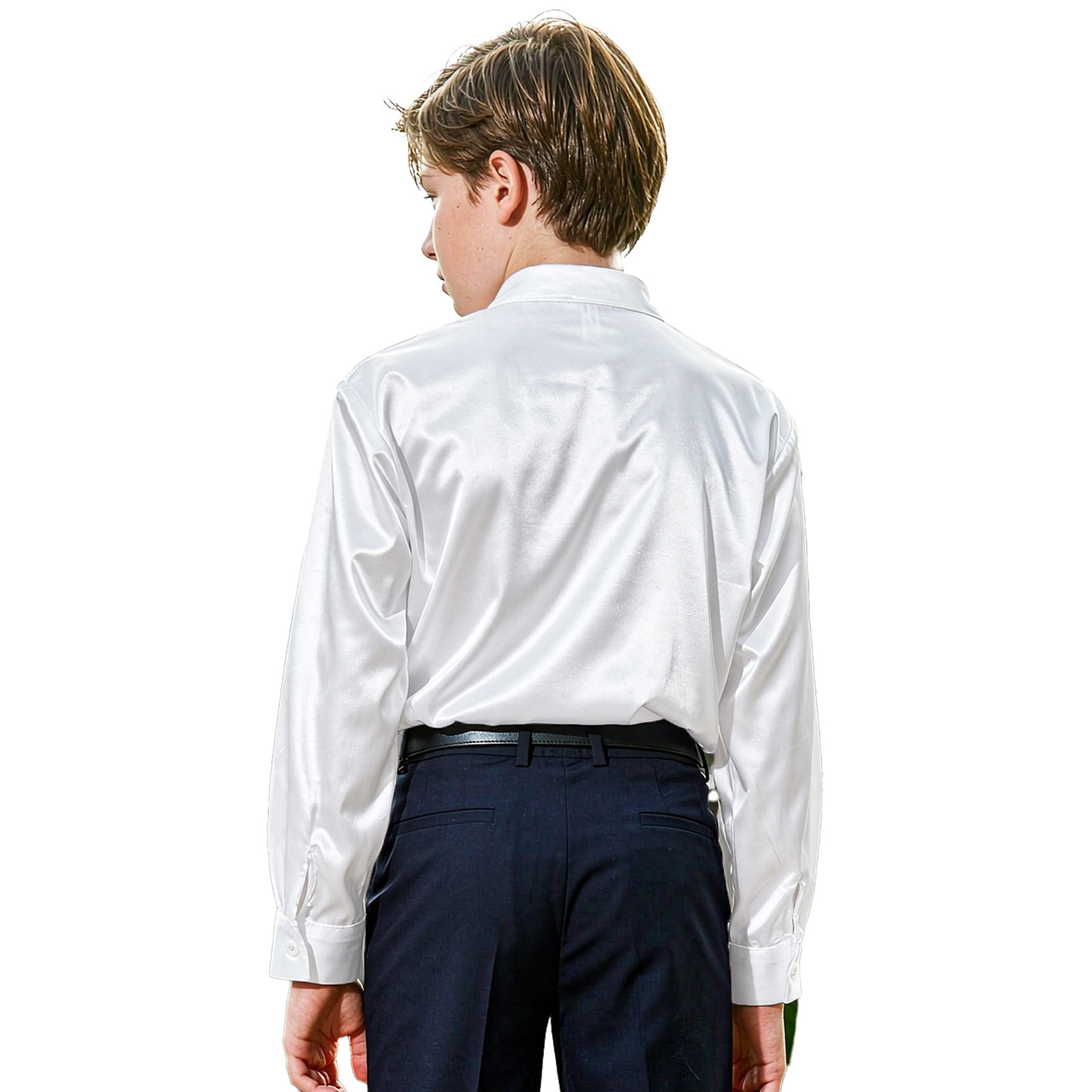 Camisa de satén de estilo medi - Tops reseña y precio
