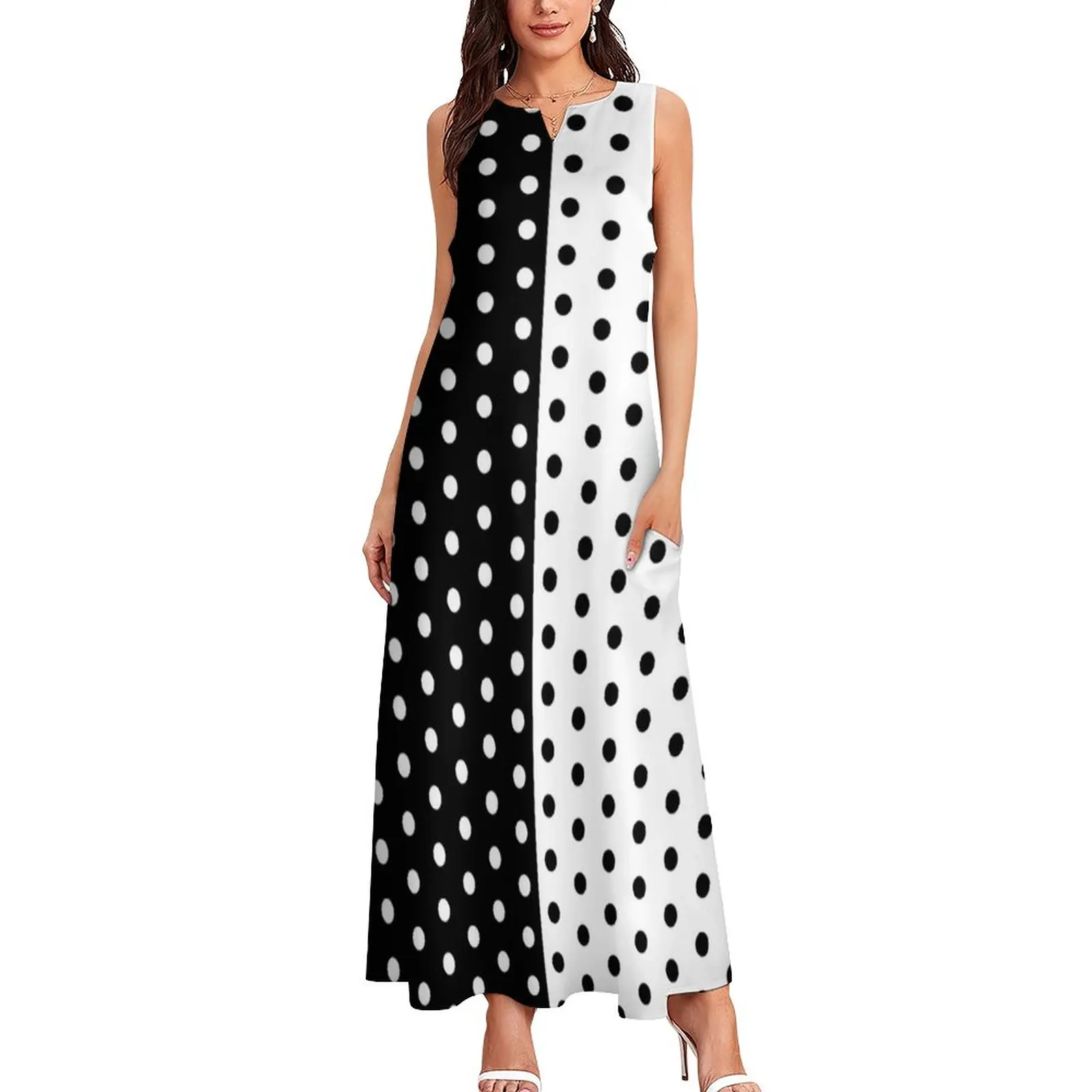 Vestido Retro de dos tonos par - Boho Summer Beach Maxi Dress reseña y precio